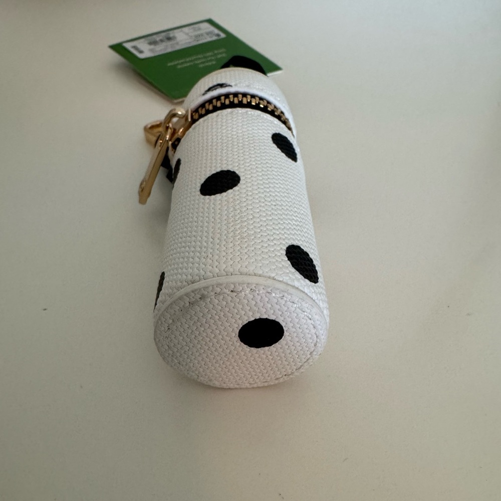 Kate Spade x Target Polka Dot Lipstick Bag Charm Keychain Pouch NWT - Picture 3 of 5